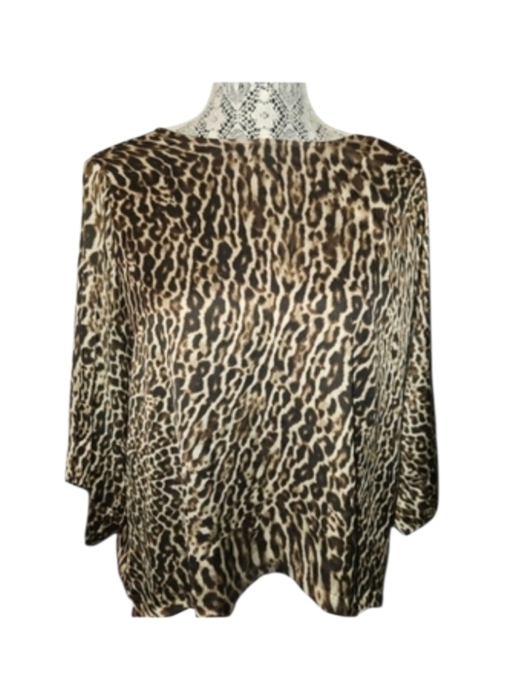 Alembika Leopard Print Satin Top